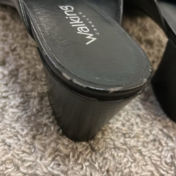 Walking Cradles Womens Black Size 8.5 N Myles Slides Heeled Slip Ons Comfort - Picture 13 of 16